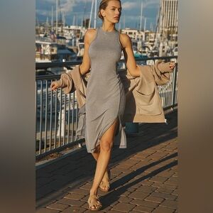 NWT Daily Practice by Anthropologie Lime Out Midi Dress